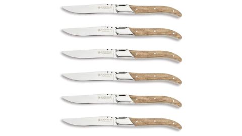 Laguiole Oak Steak Knives, Set of 6
