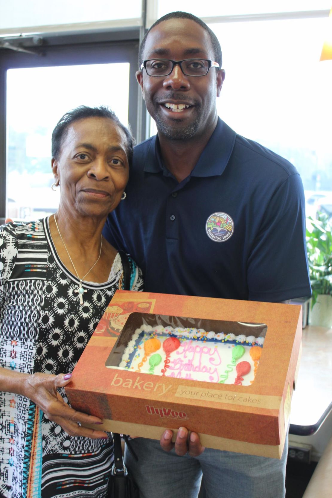 Quentin Hart and his mother. 