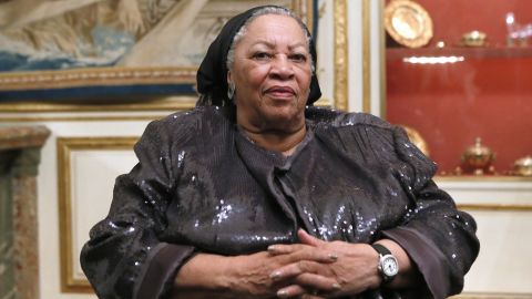 Author Toni Morrison poses on September 21, 2012 during a reception sponsored by the US ambassador at his residence in Paris.