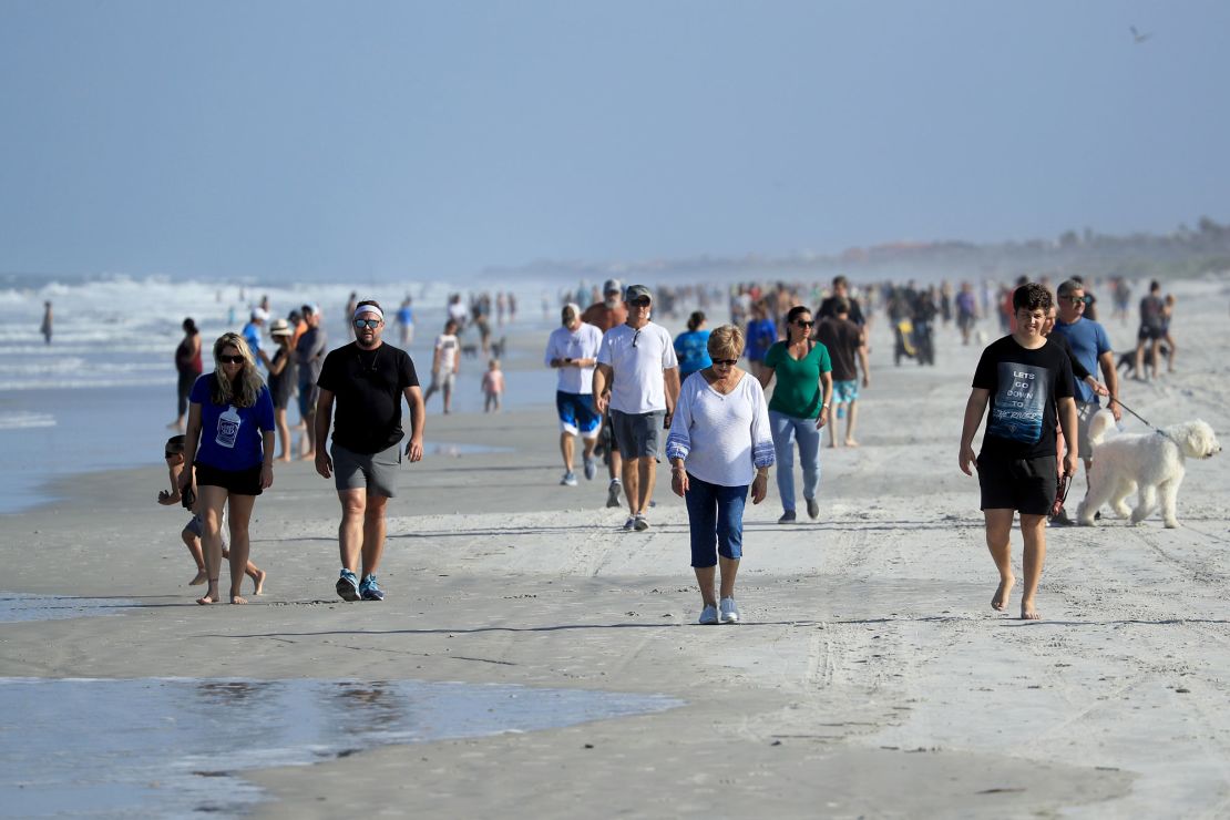 Beaches reopened in Jacksonville, Florida, on April 17.