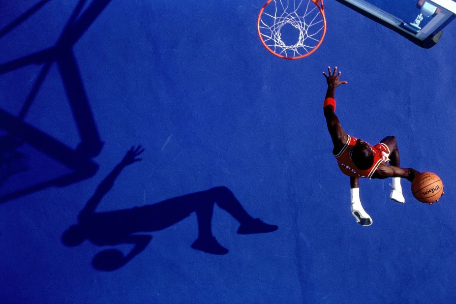 Jordan poses for a portrait during a photo shoot in 1986.