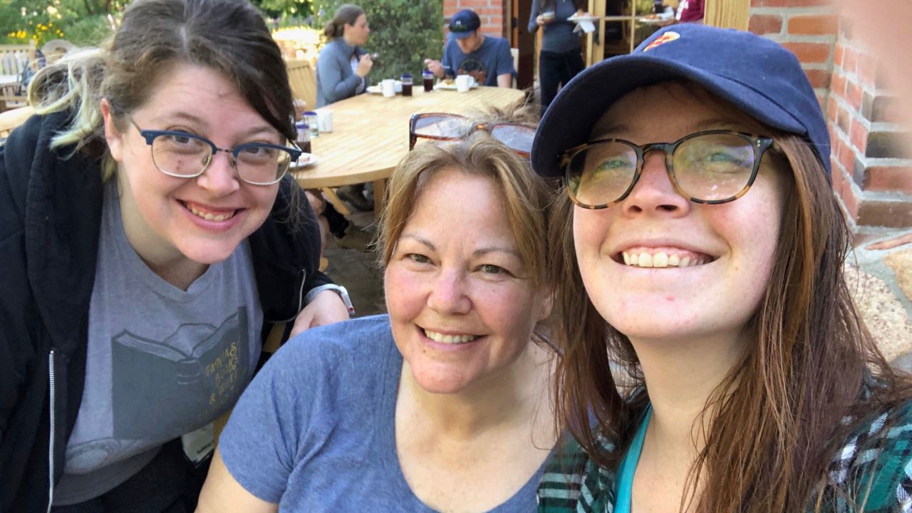 From left: Daughter Ivy Quirk, Siobhan Smith, daughter, Olivia Henry