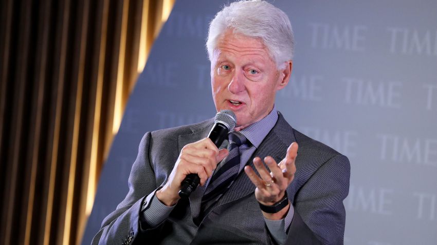 NEW YORK, NEW YORK - OCTOBER 17: Former U.S. President Bill Clinton speaks onstage during the TIME 100 Health Summit at Pier 17 on October 17, 2019 in New York City. (Photo by Brian Ach/Getty Images for TIME 100 Health Summit )