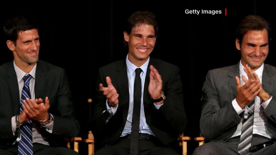 Djokovic, Nadal and Federer have 56 grand slams between them.