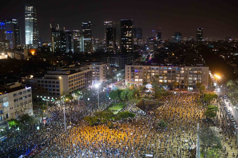 Thousands Of Israelis Protest Against Netanyahu, Two Meters Apart | CNN