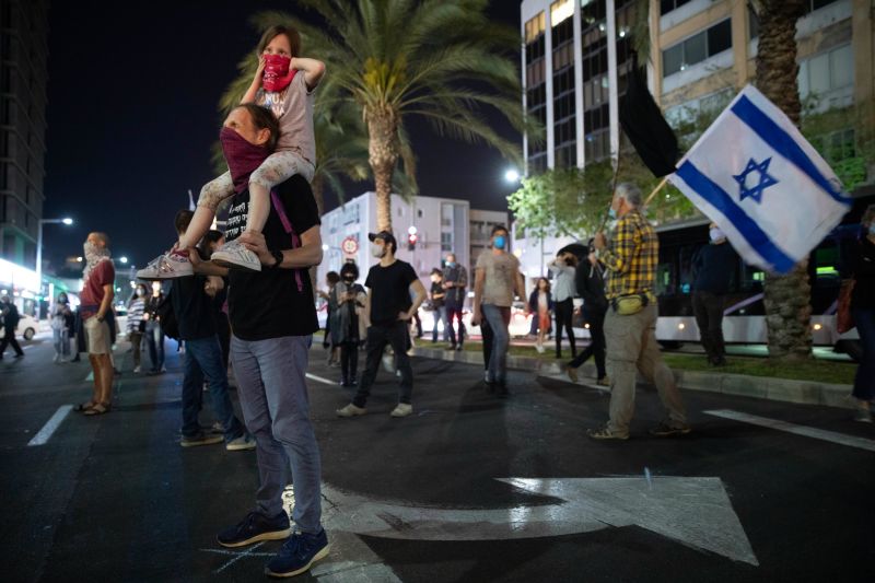 Thousands Of Israelis Protest Against Netanyahu, Two Meters Apart | CNN