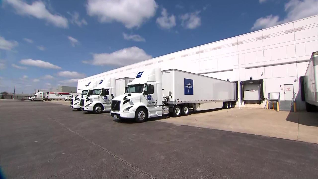 From wheels down to delivery to a hospital via truck, the process that can take around three to seven days.