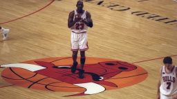 7 Jun 1998:  Michael Jordan #23 of the Chicago Bulls walks on the court during the NBA Finals Game 3 against the Utah Jazz at the United Center in Chicago, Illinois.  The Bulls defeated the Jazz 96-54. Mandatory Credit: Jonathan Daniel  /Allsport