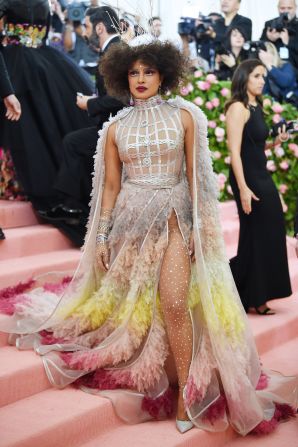 The actress attends the Met Gala in 2019, where attendees dressed to the theme "Celebrating Camp: Notes on Fashion."