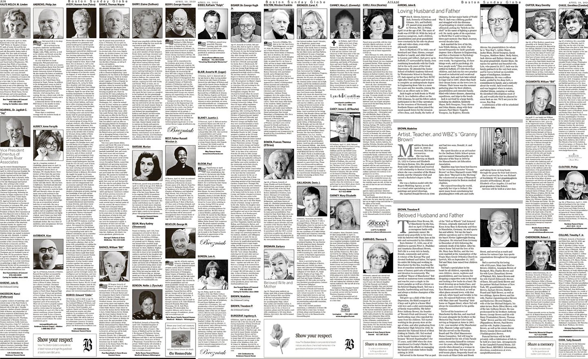 Boston Globe Death Notice - od43l80