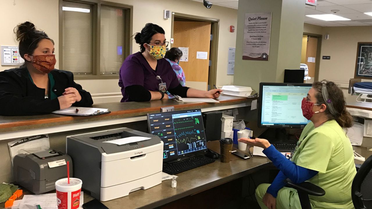 Nurses at Scotland County Hospital in Memphis, Missouri, are ready to treat patients with coronavirus. Four patients have tested positive and are at home recovering.