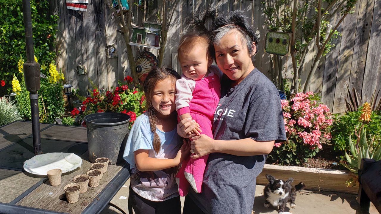 Michelle, Mieka, and baby Dakota.