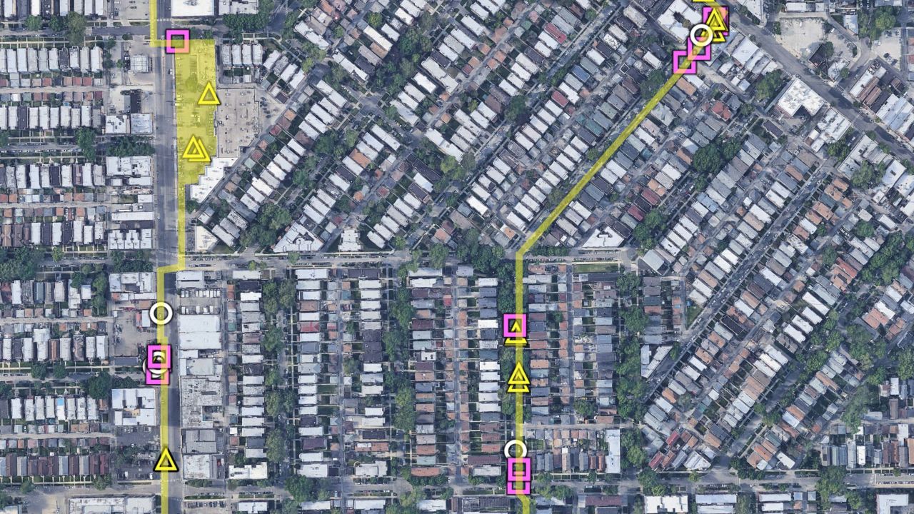 PPE tracking around a Chicago block