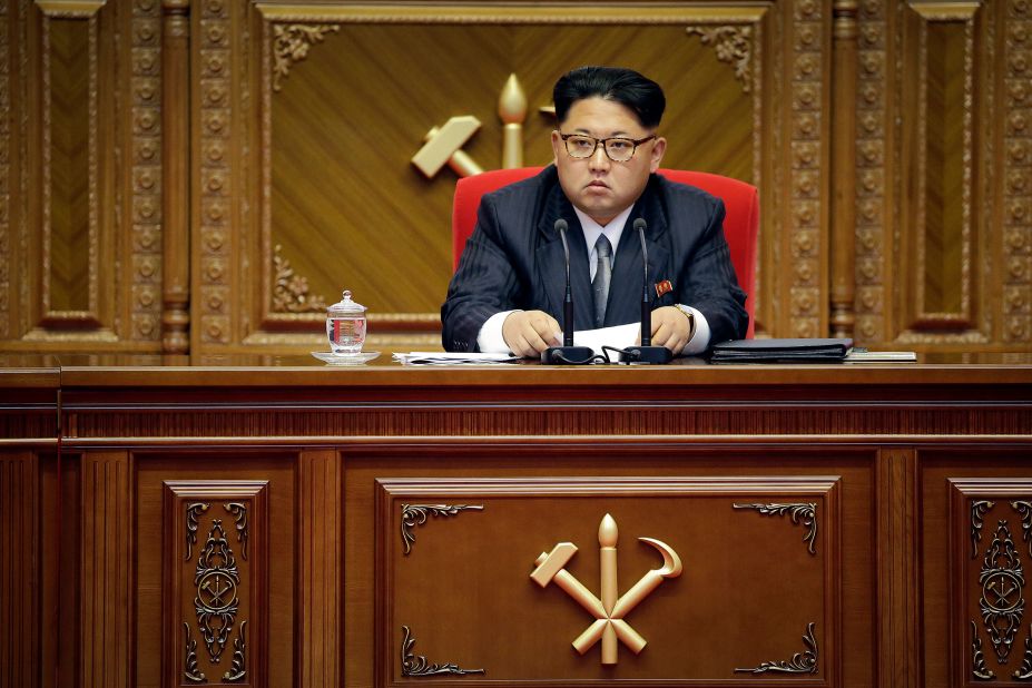 North Korean leader Kim Jong Un listens during the congress of the ruling Workers' Party in May 2016.