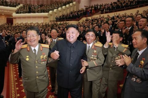 Kim attends an art performance in Pyongyang in September 2017. He said it was dedicated to nuclear scientists and technicians who worked on a hydrogen bomb, according to North Korea's state-run news agency. Kim claimed in 2015 that North Korea had added the hydrogen bomb to its nuclear arsenal. Outside observers were skeptical.