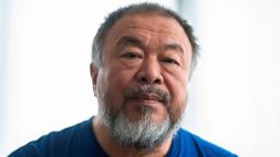 Berlin-based Chinese dissident artist Ai WeiWei speaks to AFP reporters in Berlin on August 15, 2019. - The Chinese artist Ai Weiwei sees no other way out of the Hong Kong crisis than a violent and massive repression of demonstrations by Beijing, according to the influential dissident in exile in an AFP interview. 