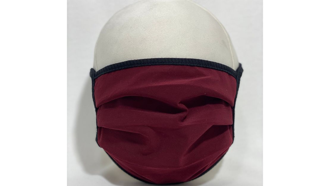 Burgundy Cotton Face Mask with Interchangeable Filter Pocket