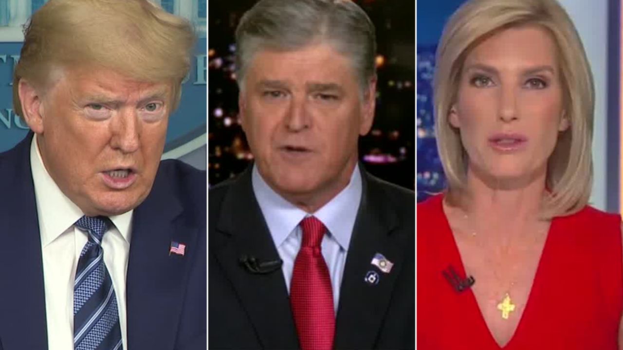 Donald Trump Sean Hannity Laura Ingraham Split