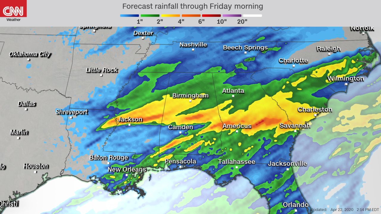 weather rainfall thursday 20200422