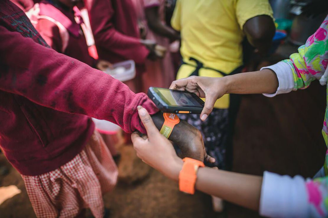 Kids tap their wristband to buy their lunch -- so no more lost lunch money.