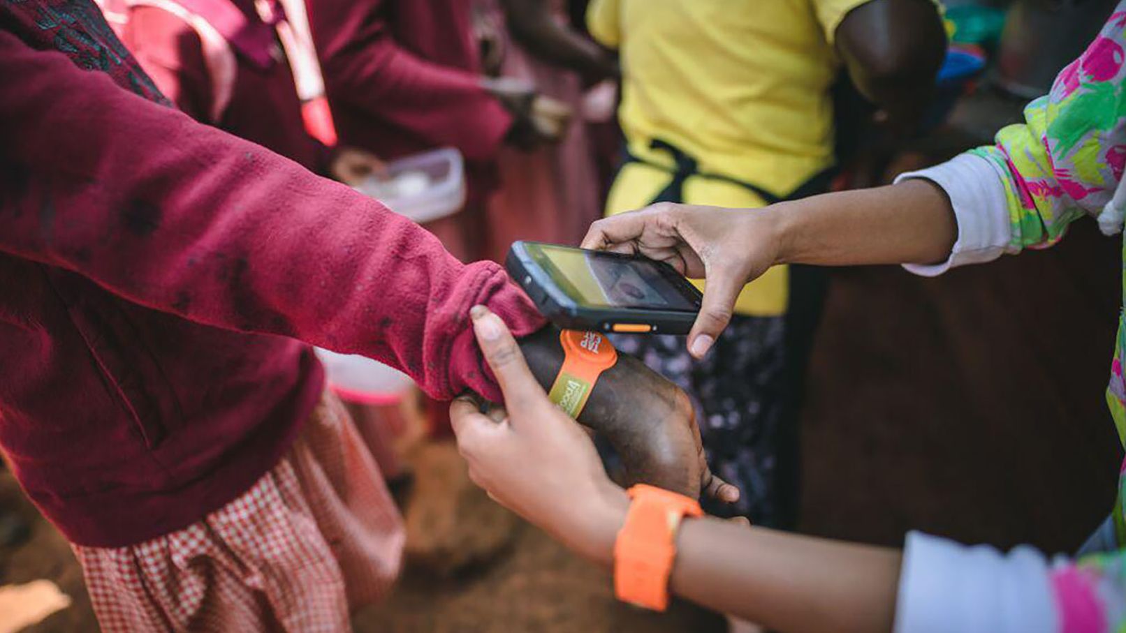 Kids tap their wristband to buy their lunch -- so no more lost lunch money.