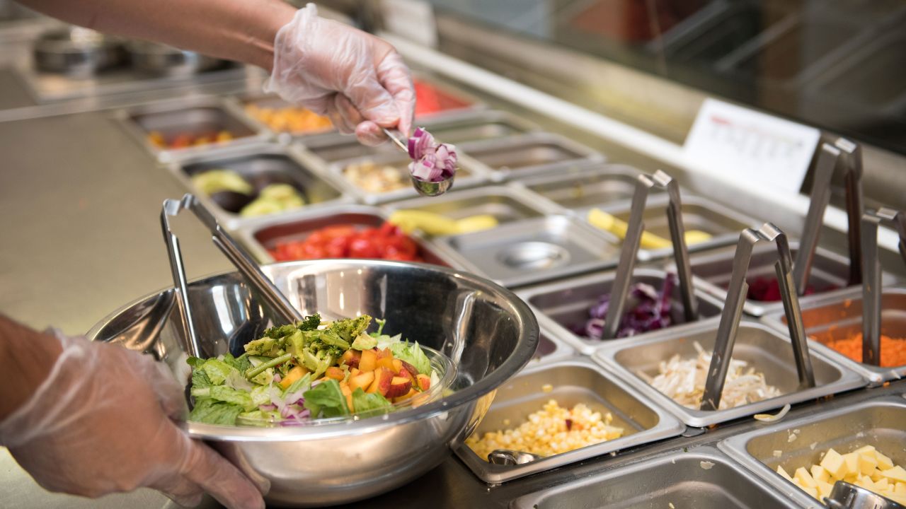 WASHINGTON, DC - SEPTEMBER 18:  Custom salad being made at Sweetgreen in Washington, DC on September 18, 2017. (Photo by Dixie D. Vereen/For The Washington Post via Getty Images)