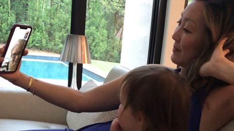 FaceTime allows the generations to see but not touch each other.