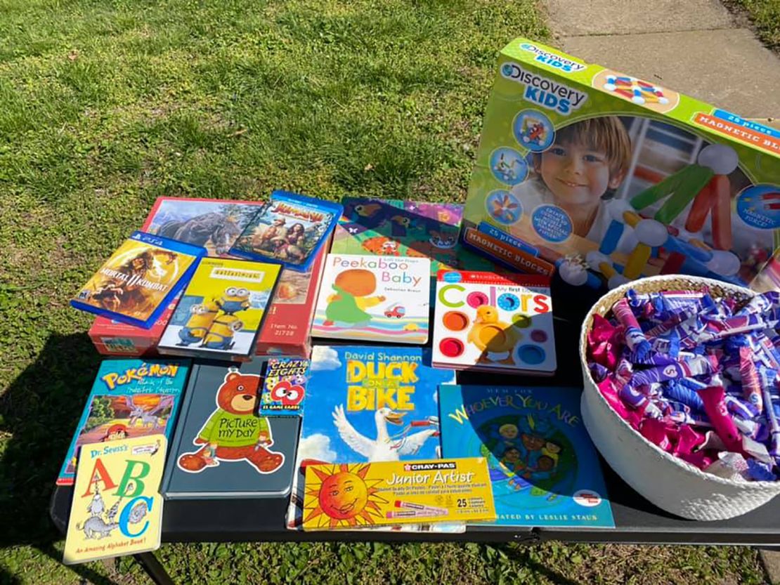 Members of the community have also made their own donations of children's books and games. 