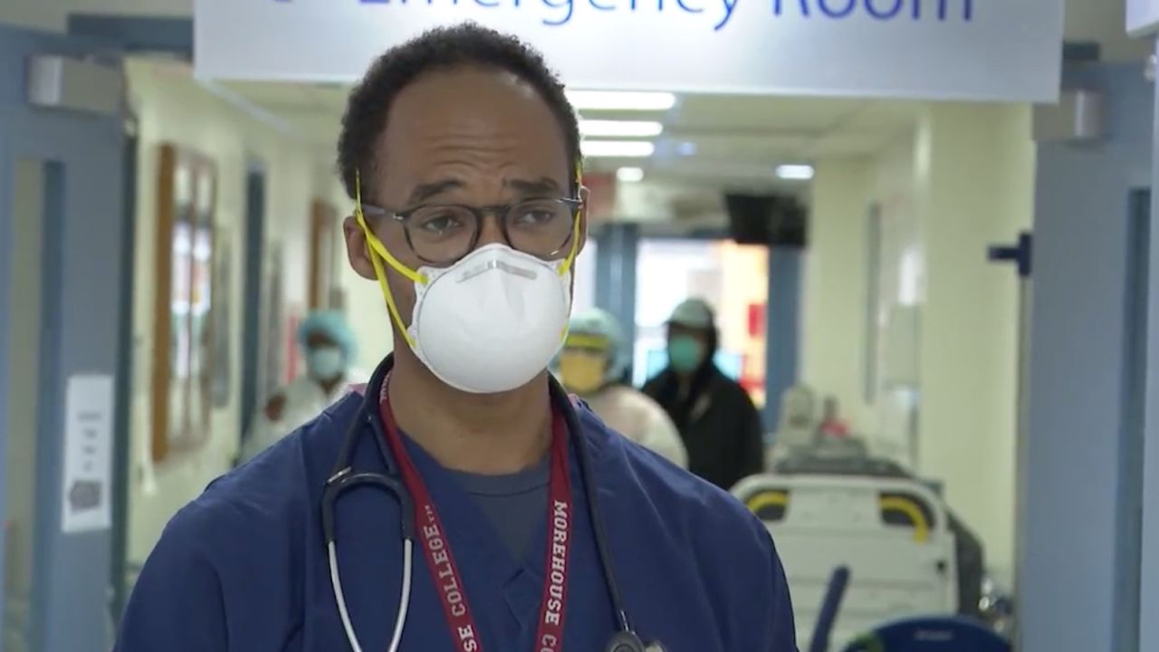 Dr. Rob Gore inside the emergency room at SUNY Downstate Medical Center.