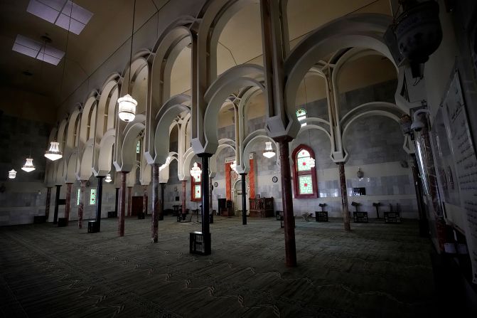 A mosque is empty in Madrid on the first night of Ramadan.