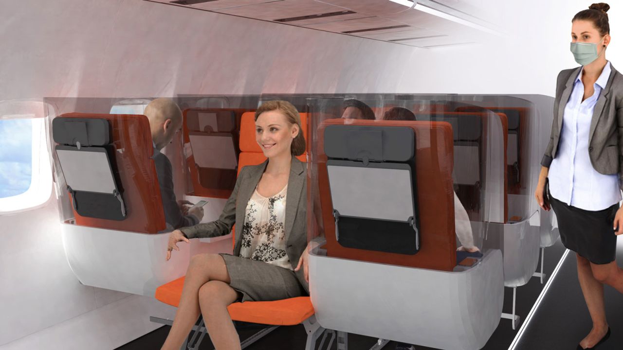 Aviointeriors has revealed designs aimed at shielding economy class passengers.
