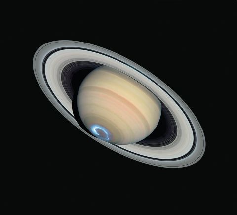 Hubble captured this image of Saturn in 2004, a view so sharp that some of the planet's smaller rings are visible.