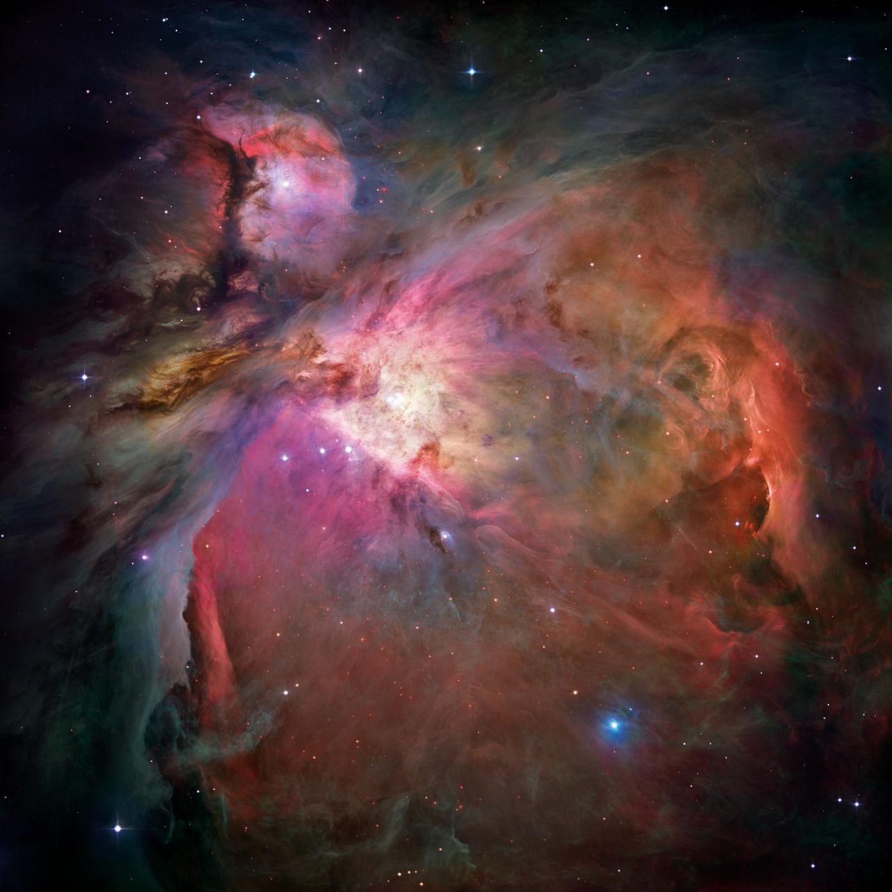 The Orion Nebula is 1,500 light-years from Earth and is located in<strong> </strong>Orion's Belt in the constellation Orion. It's one of the brightest nebulae -- and on a clear, dark night it's visible to the naked eye. The nebula is Earth's nearest star-forming region.