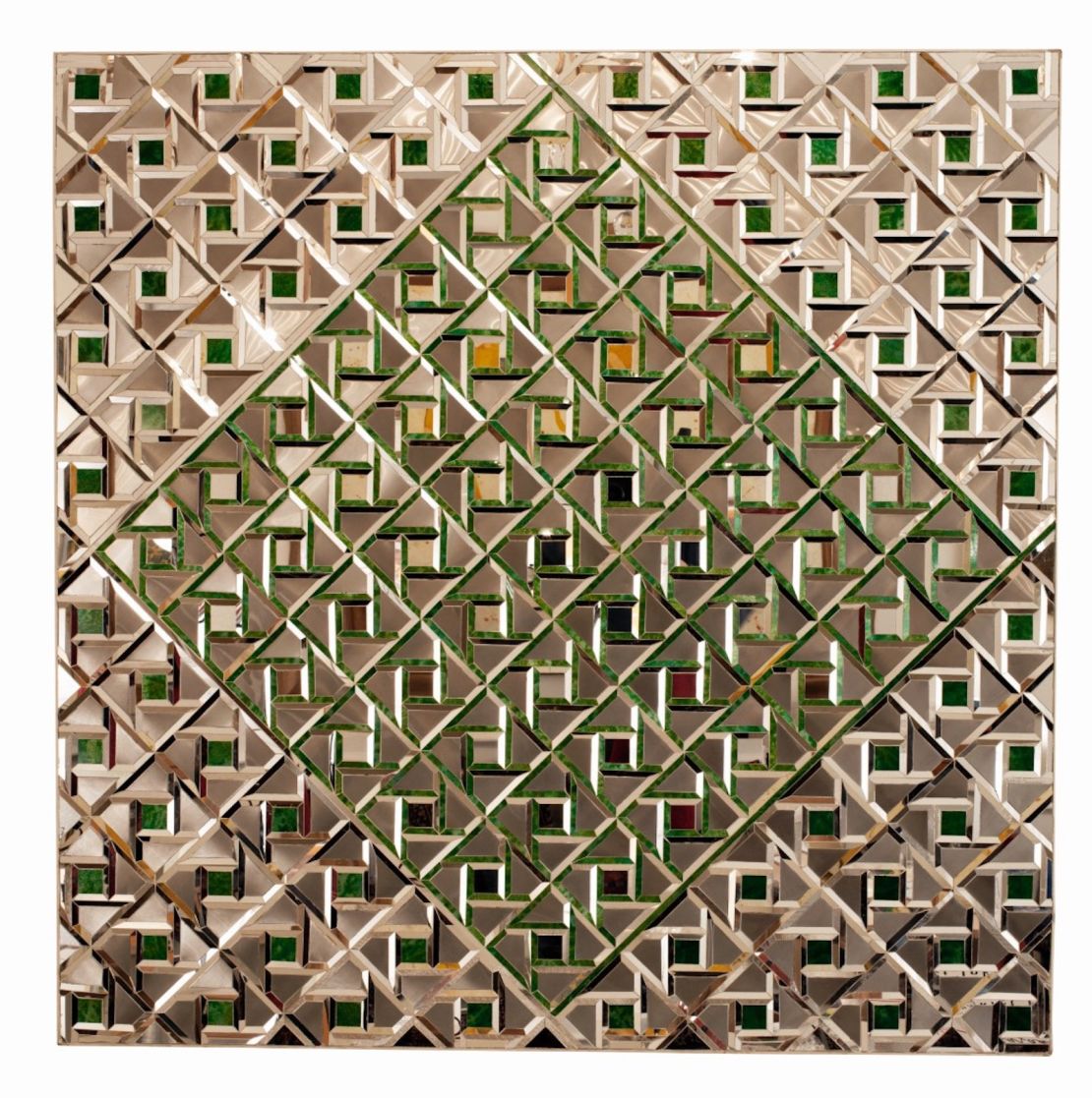 Monir Farmanfarmaian's 1975 work "Geometry of Hope" achieved the online auction's second-highest price.