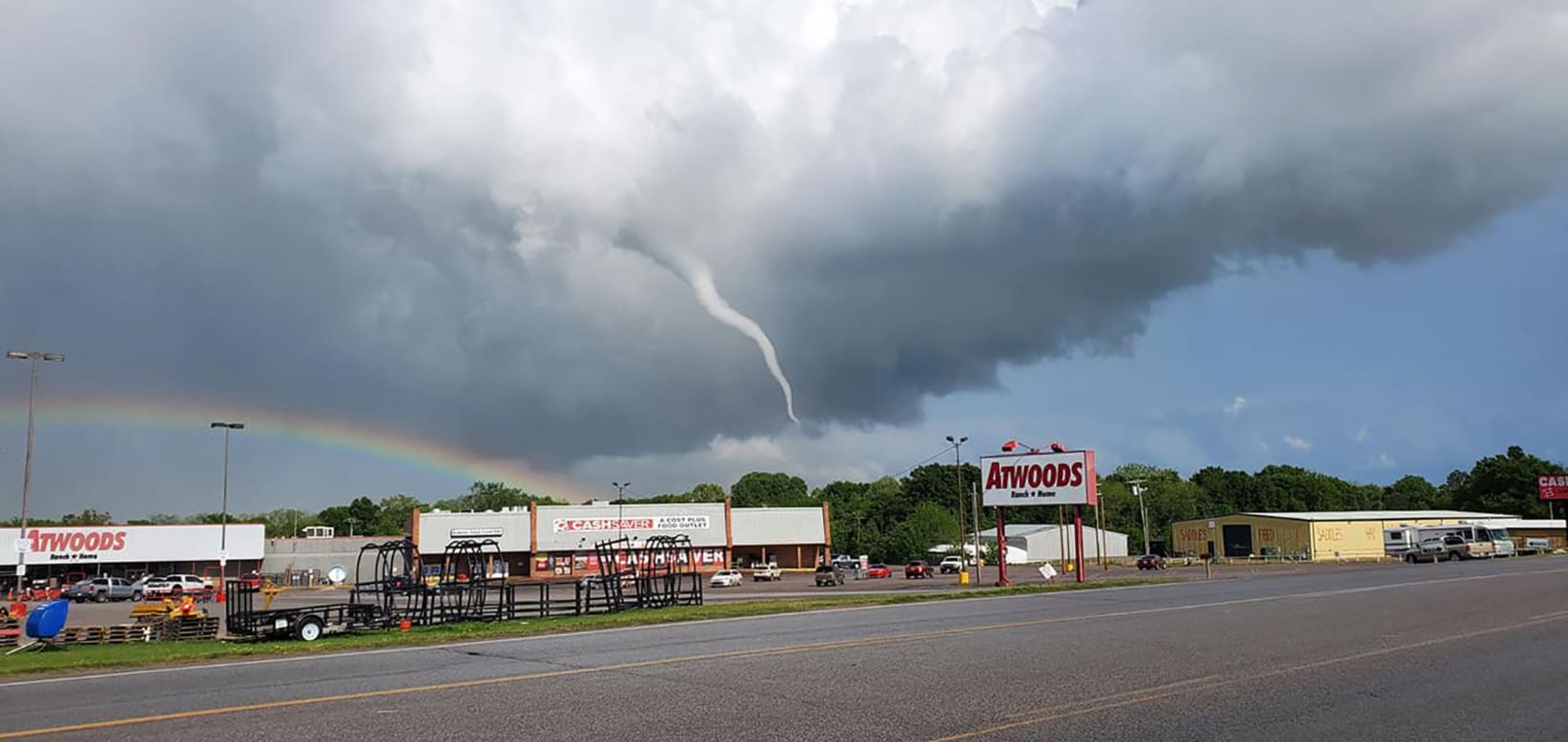 A tornado is seen in Madill, Oklahoma, on Wednesday, April 22. <a href="https://www.cnn.com/2020/04/22/us/oklahoma-storms-tornadoes/index.html" target="_blank">Severe storms</a> ripped through parts of Oklahoma, Texas and Louisiana, officials said. At least six people were killed and more than a dozen were injured.