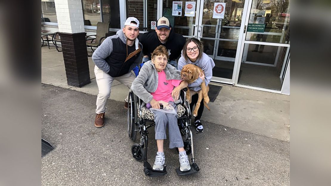 This photo of Fryz's mom with family was taken shortly before she fell ill with coronavirus.