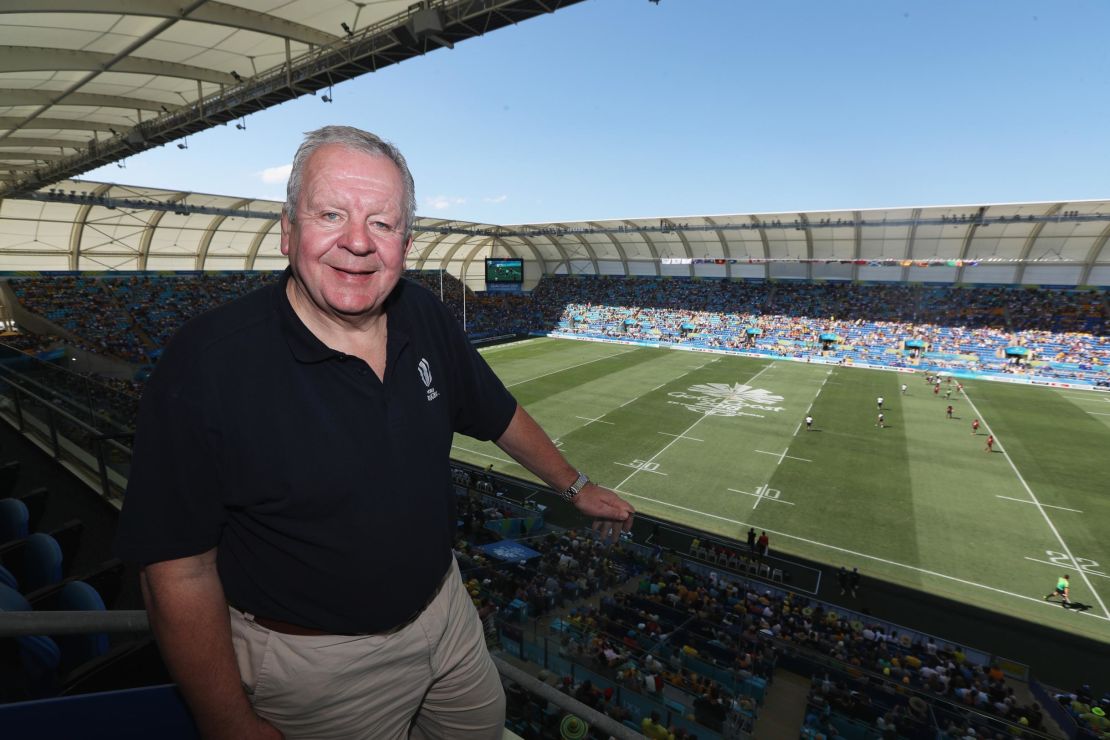Beaumont attends the rugby sevens at the 2018 Commonwealth Games.
