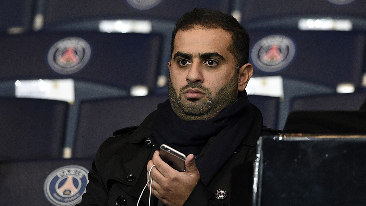 Yousef al-Obaidly attends the Champions League group match between PSG and Shakhtar Donetsk in 2015.