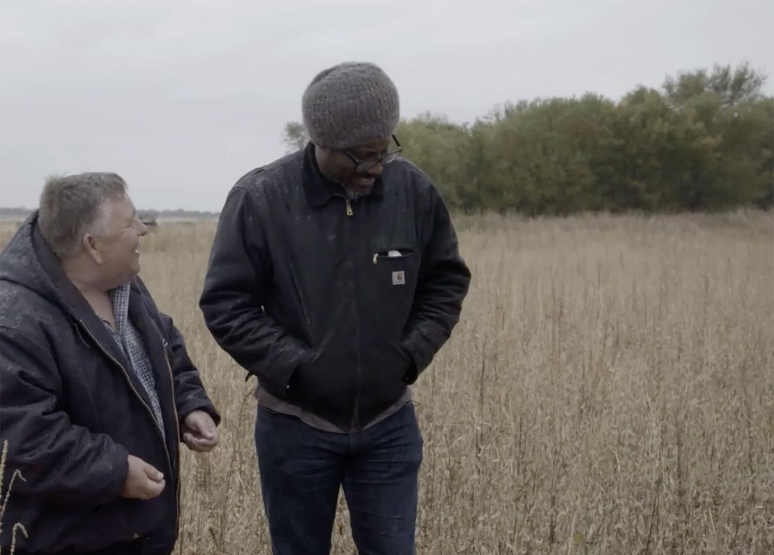 Scott Blubaugh (left) and W. Kamau Bell during filming for "United Shades of America."