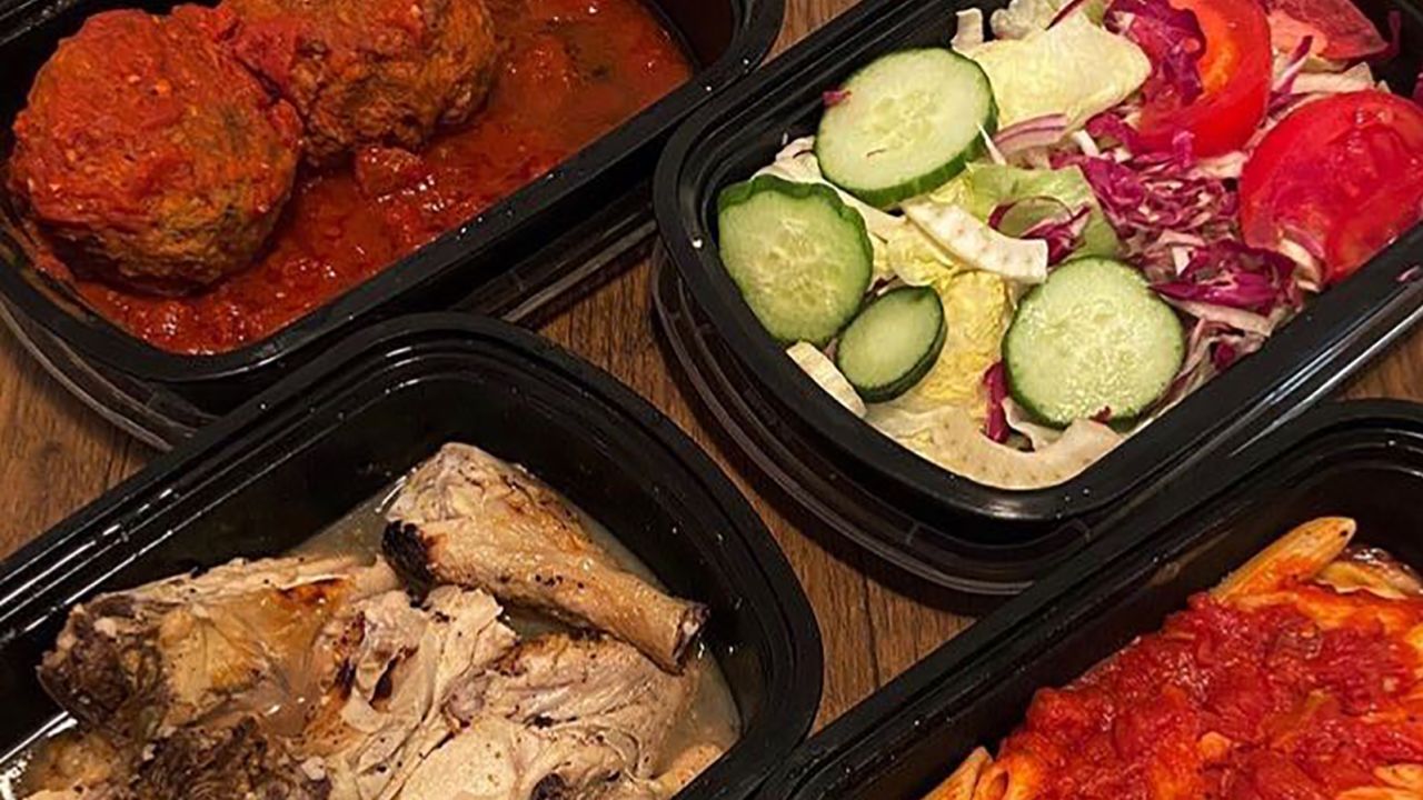 The Rao's takeout meal for two includes penne, lemon chicken, a salad, and, of course, the restaurant's famous meatballs.
