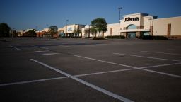 An empty parking lot is seen outside a closed JC Penney Co. store in Mt. Juliet, Tennessee, U.S., on Thursday, April 16, 2020. J.C. Penney is skipping an interest payment, putting the struggling retailer on the path toward a potential default on its debt. Photographer: Luke Sharrett/Bloomberg via Getty Images