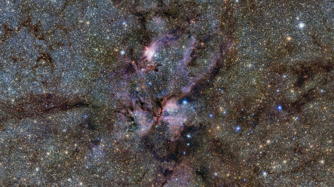 The European Southern Observatory captured this image of the Lobster Nebula, where gas and dust surround young, forming stars. Stars are closer together in nebulae, meaning they can capture objects from each other.