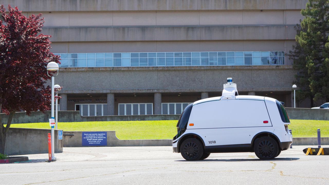 Nuro, a self-driving delivery startup, is ferrying medical supplies to a makeshift medical facility in Sacramento, California.