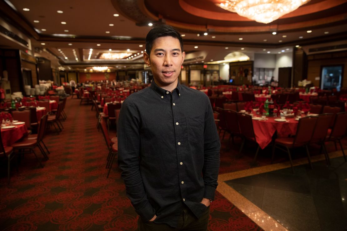 Truman Lam, manager of Jing Fong Restaurant in Manhattan's Chinatown, pictured in February. (Jorge Corona / New York University)