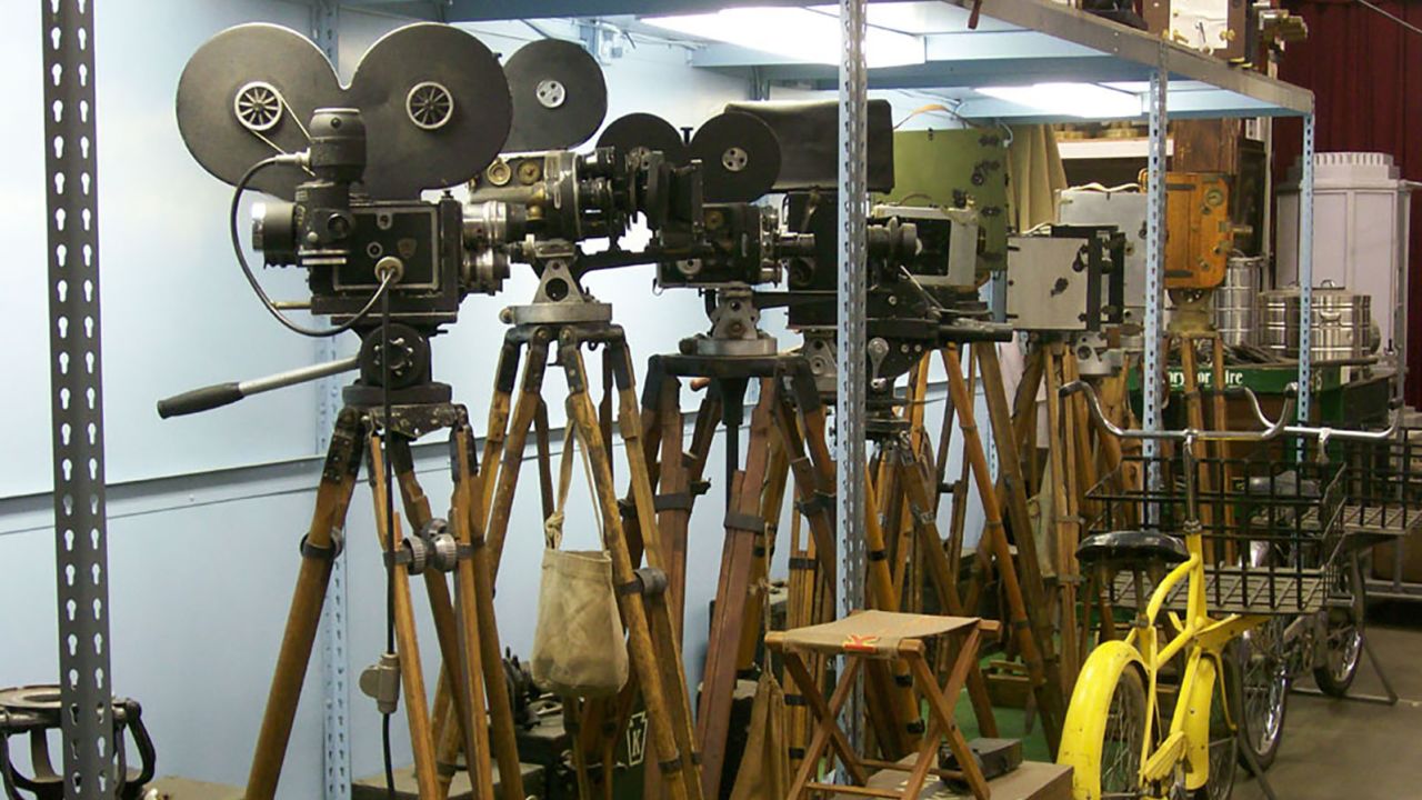 Some of the vintage camera collection at History for Hire.