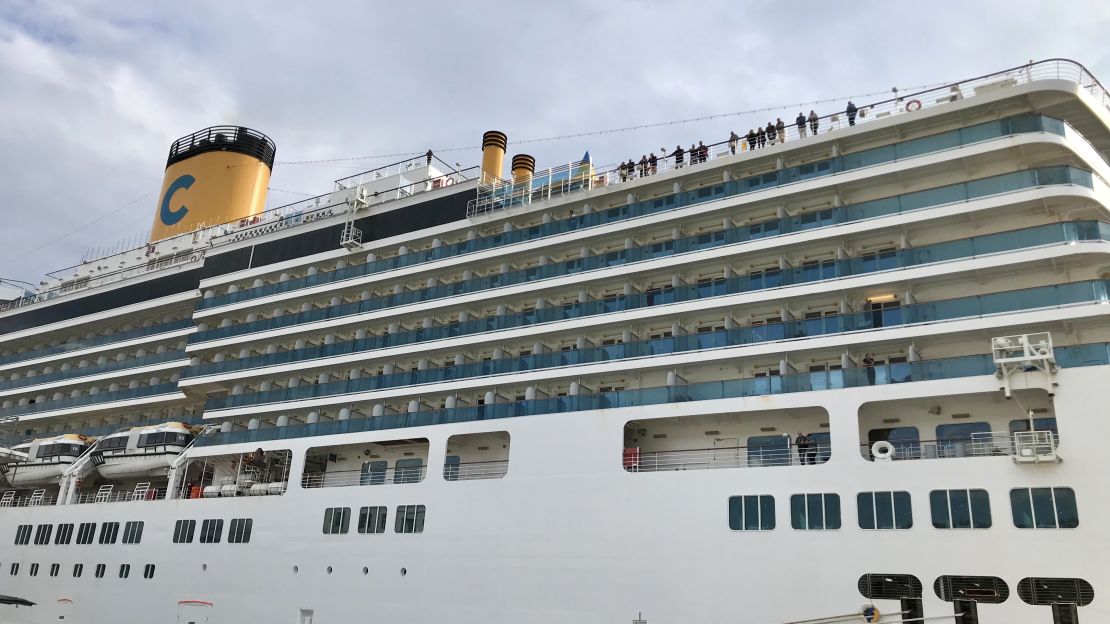 The Deliziosa after it docked in Genoa, Italy.