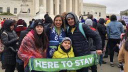 Fernandez and her family taking part in a DACA protest in front of SCOTUSEliana Fernandez 