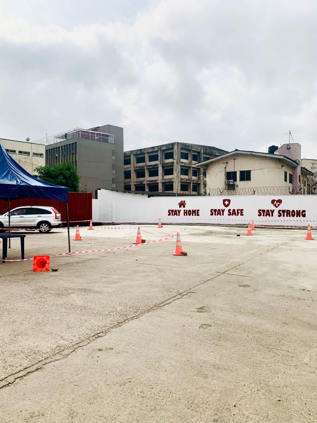 Drive through mobile test center in Lagos, Nigeria
