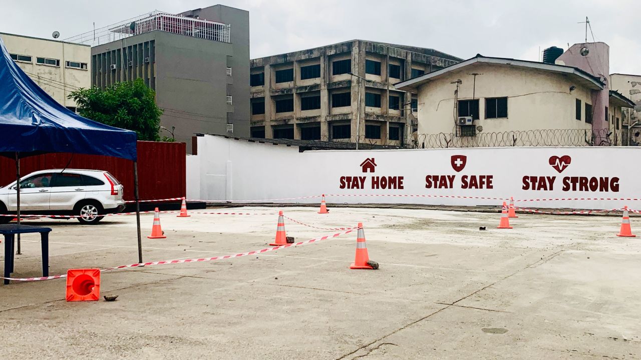 Drive through mobile test center in Lagos, Nigeria