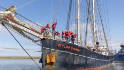 A group of Dutch teenagers reached the Netherlands after sailing across the Atlantic on Sunday, April 26.